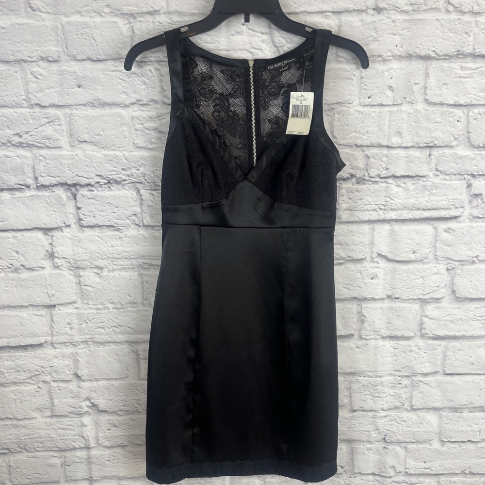 Guess NWT Black Lace Gothic Formal Cocktail Party Clubwear Dress Size 9 - Picture 8 of 8